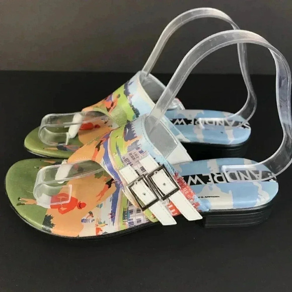 Icon leather sandals artsy  print - Picture 3 of 9